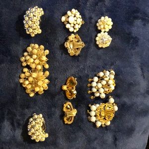 Vintage clip on earrings